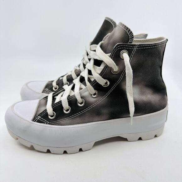 Converse Chuck Taylor All Star Lugged High Top Sneakers Tie Dye Gray Womens US 7 - Picture 7 of 14